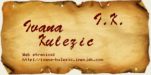 Ivana Kulezić vizit kartica